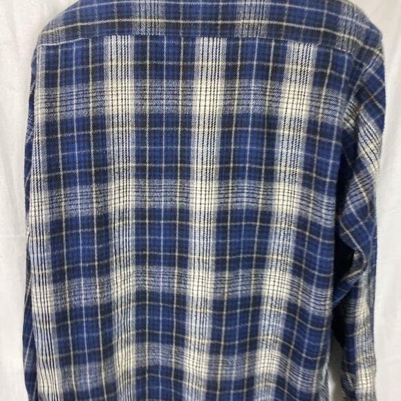 vintage weargaurd plaid red long sleeve button up shirt work outdoor Blue Warm - Picture 13 of 15
